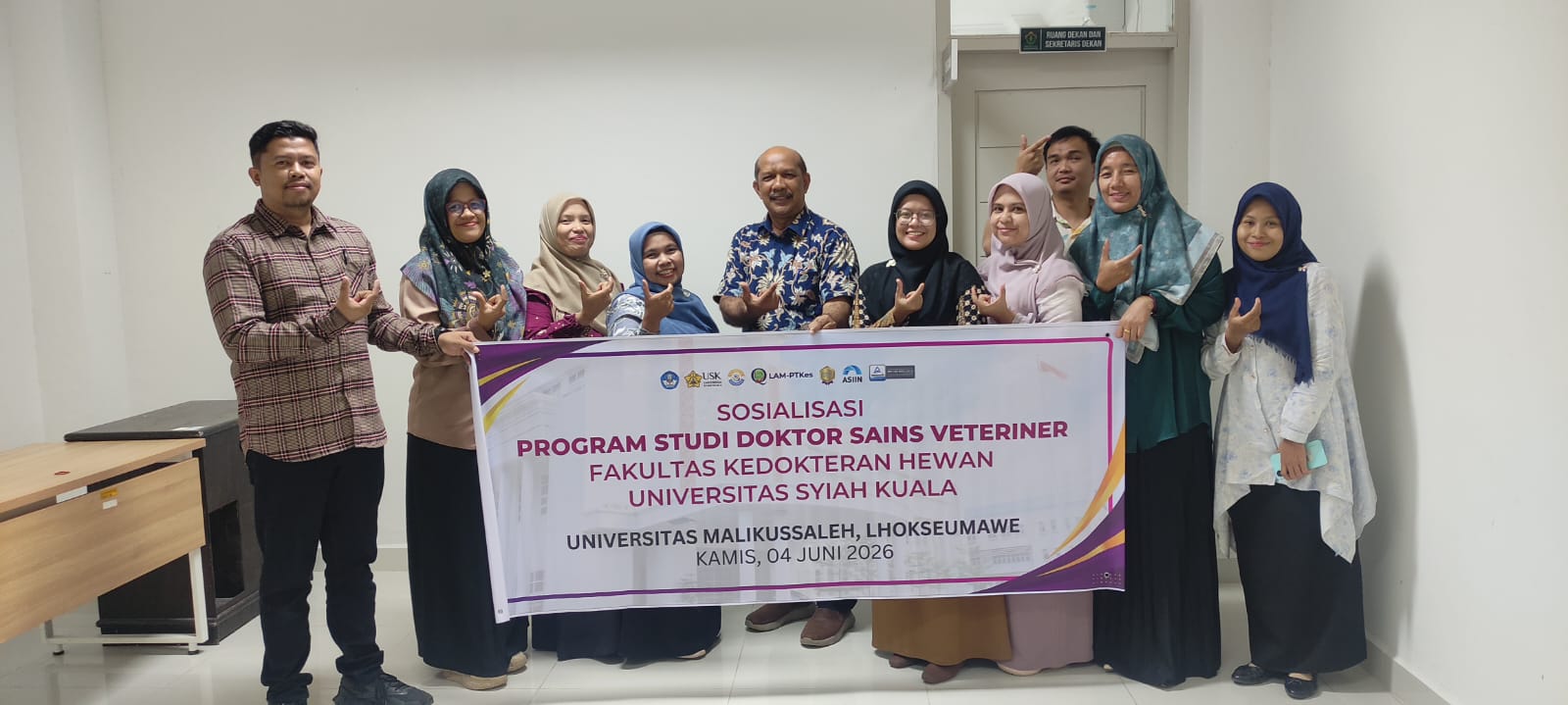 Sosialisasi PS DSV FKH USK ke Universitas Malikussaleh Lhosumawe.