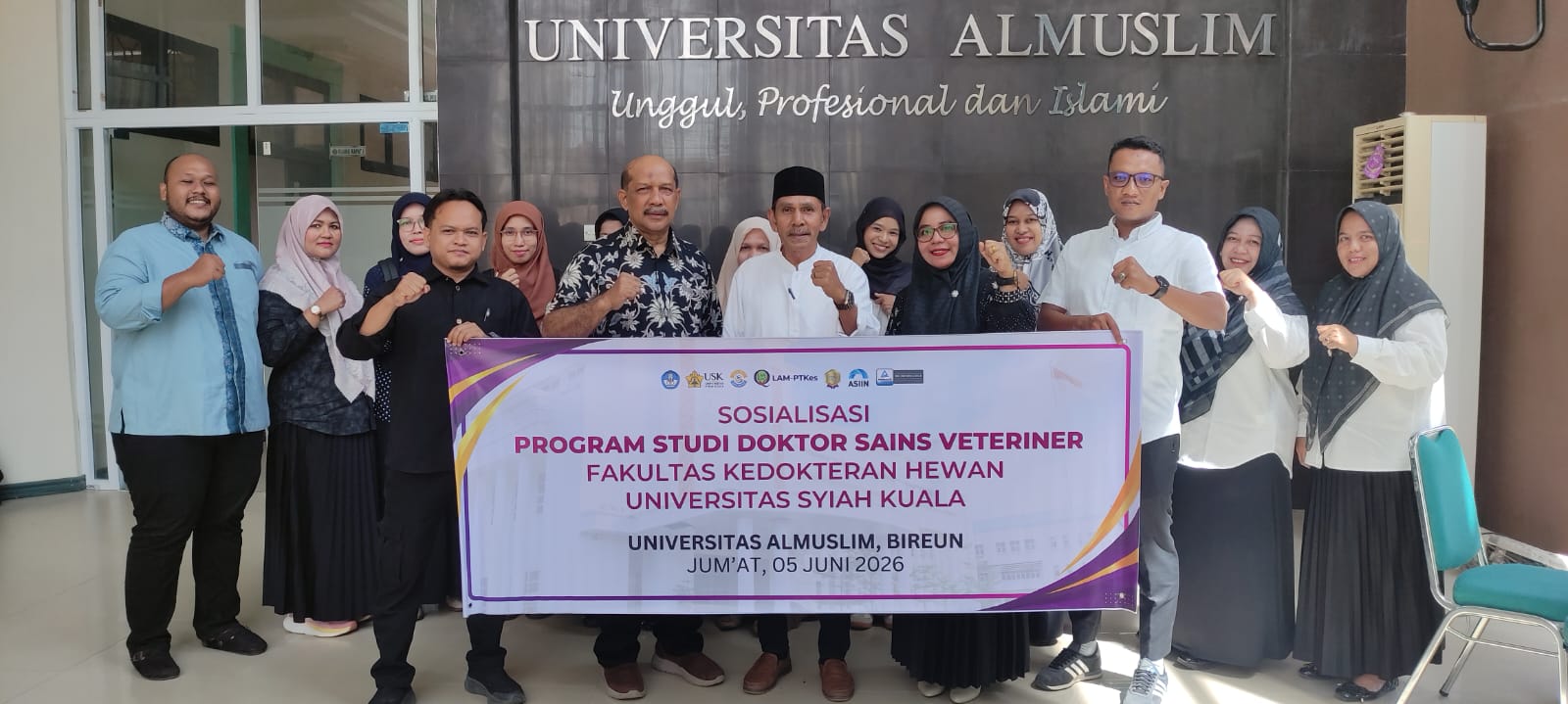 Sosialisasi PS DSV FKH USK ke Universitas Almuslim Bireun.