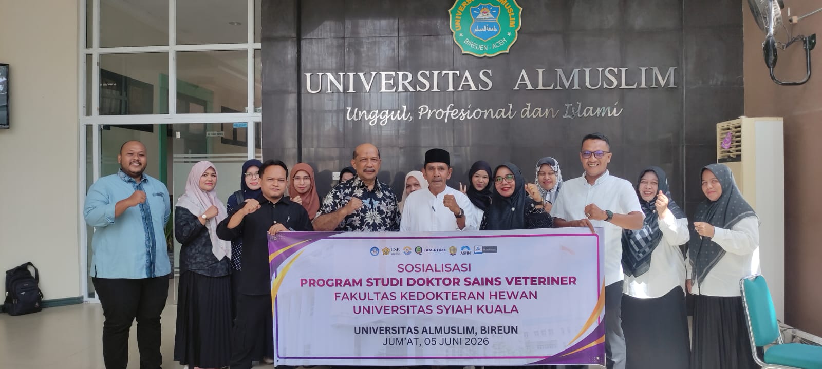 Sosialisasi PS DSV FKH USK ke Universitas Almuslim Bireun.